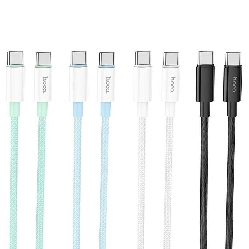hoco x68 true color 100w fast charging data cable type c to type c colors