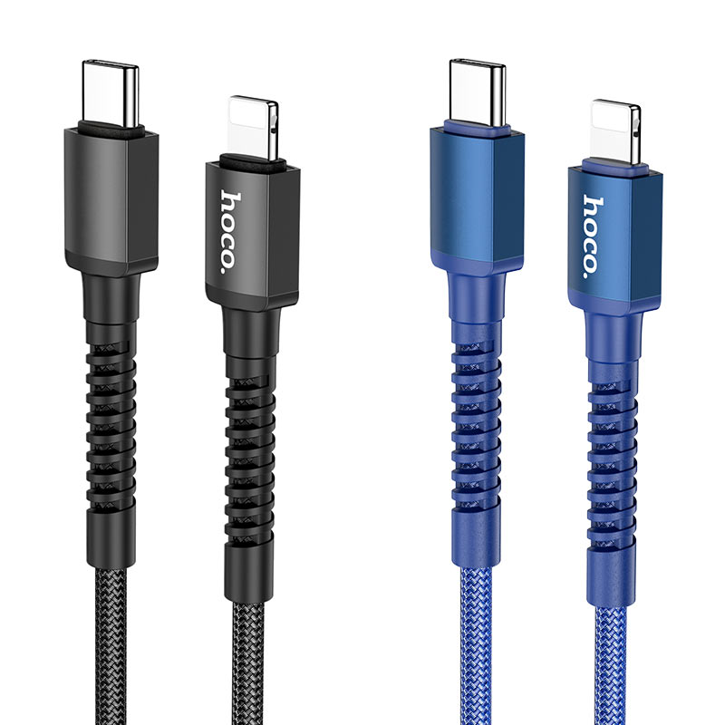 hoco x71 especial pd charging data cable type c to lightning colors