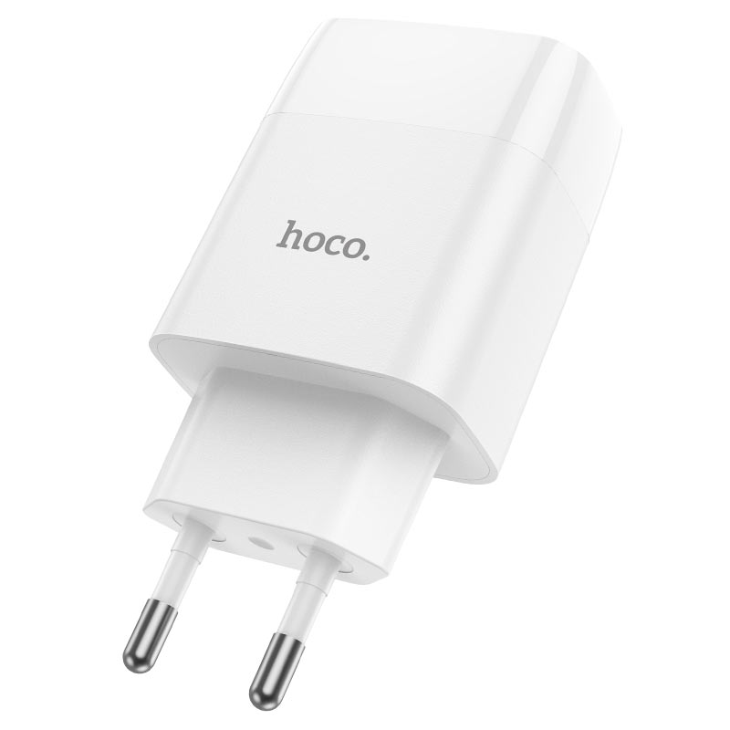 hoco c86a illustrious dual port wall charger with digital display eu plug