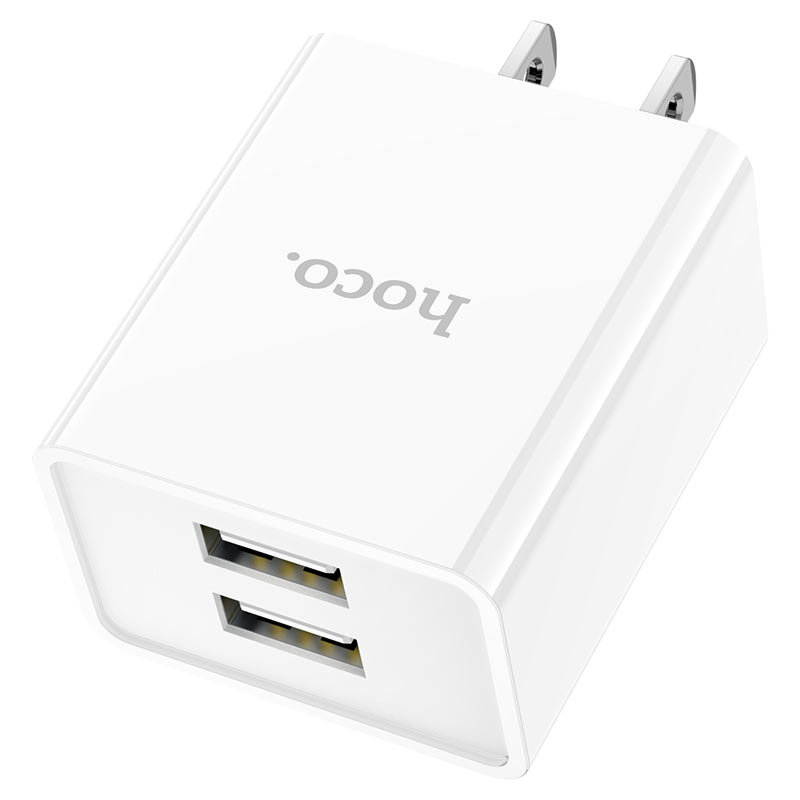 hoco c89 light road dual port wall charger us port