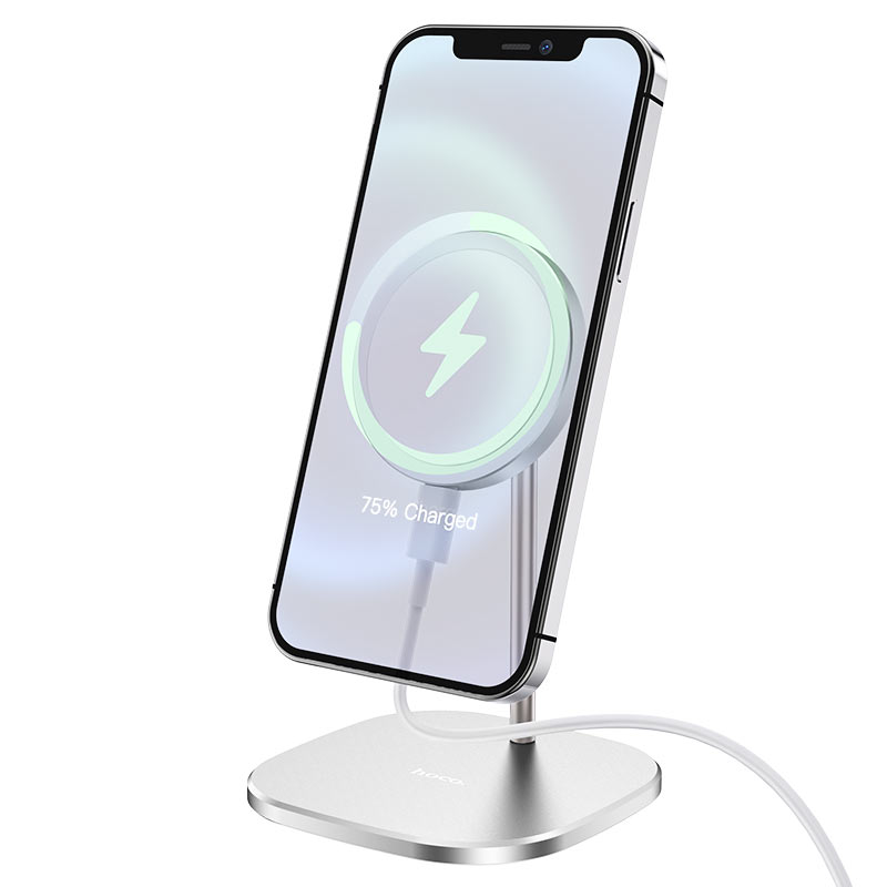 hoco cw32 happiness magnetic desktop wireless charger phone front