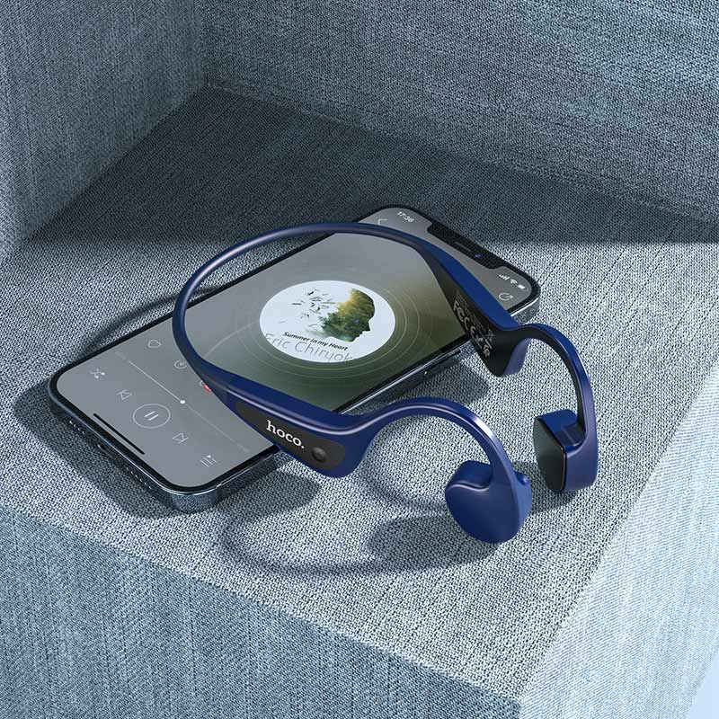 hoco es57 cool sound bone conduction bt headset interior blue