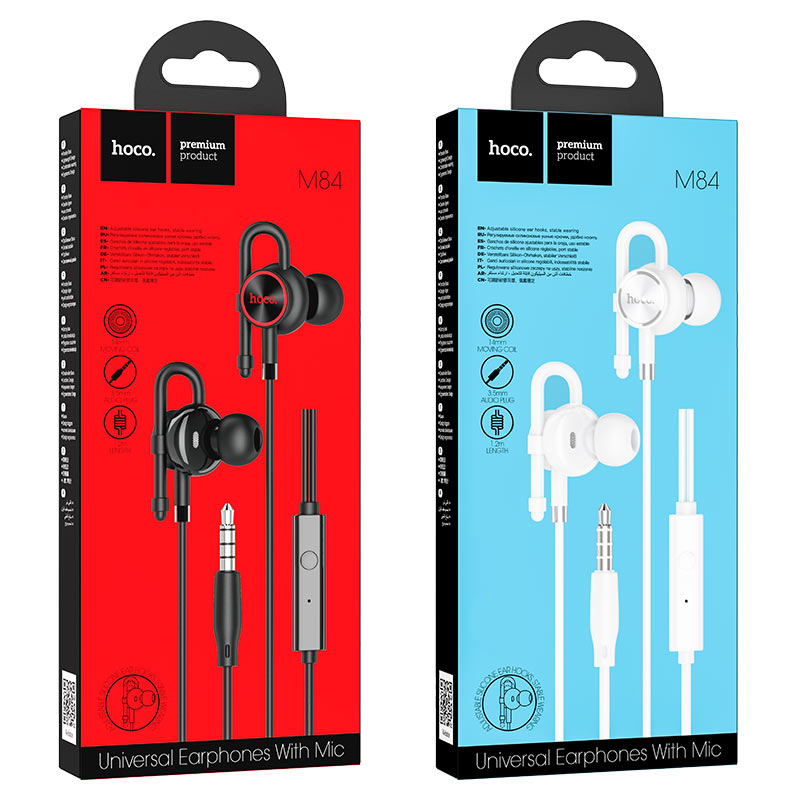 hoco m84 perfection universal earphones with mic packages