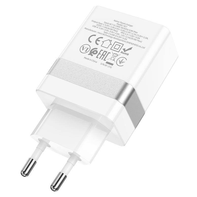 hoco n21 topspeed pd30w qc3 wall charger eu certification