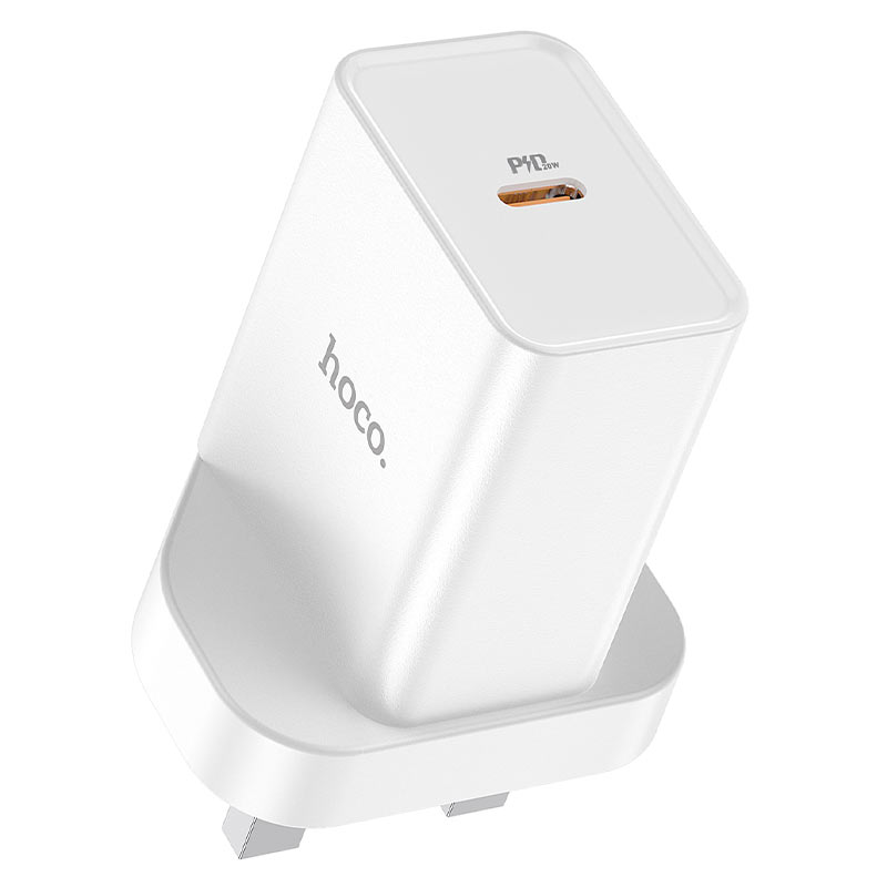 hoco nk6 rise single port pd20w wall charger uk port
