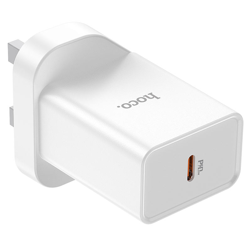 hoco nk6 rise single port pd20w wall charger uk shell