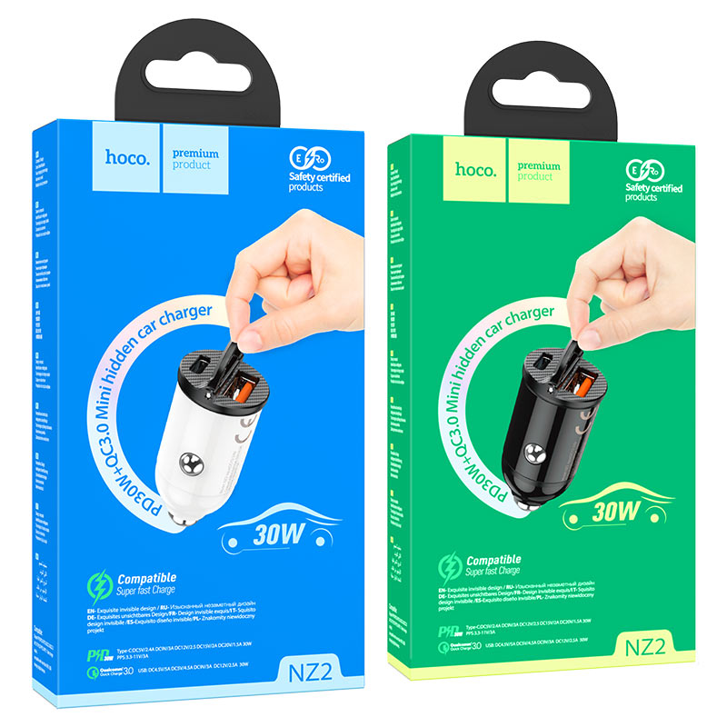 hoco nz2 link pd30w qc3 car charger packages