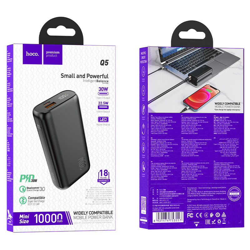 Power Bank 30000 mAh de Carga Rápida XO-PR142 con 4 Entradas 5 Salidas y  Cables - Promart