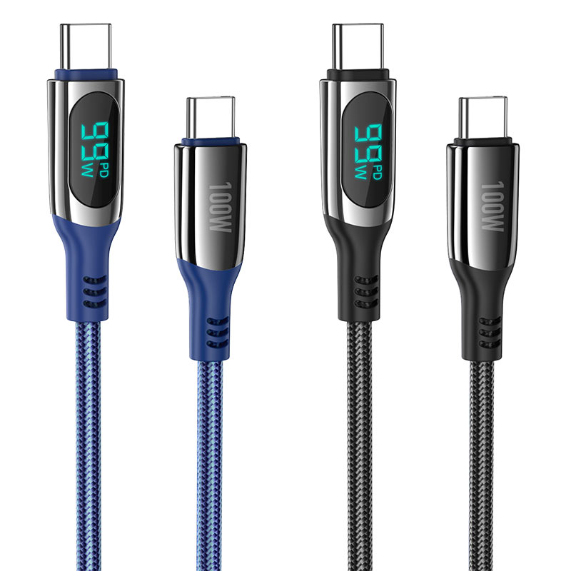 hoco selected s51 100w extreme charging data cable for type c to type c colors