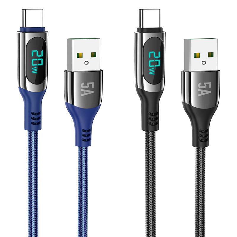 hoco selected s51 5a extreme fast charging data cable for type c colors