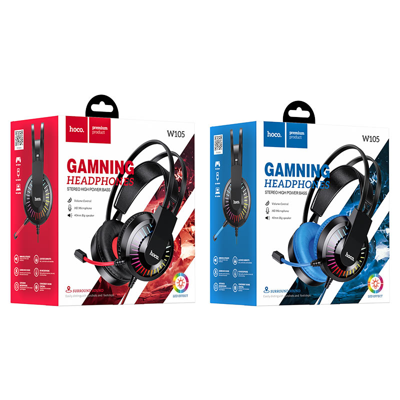 JACLEM - CASQUE FILAIRE GAMING HOCO W104 STEREO HD + MICROPHONE