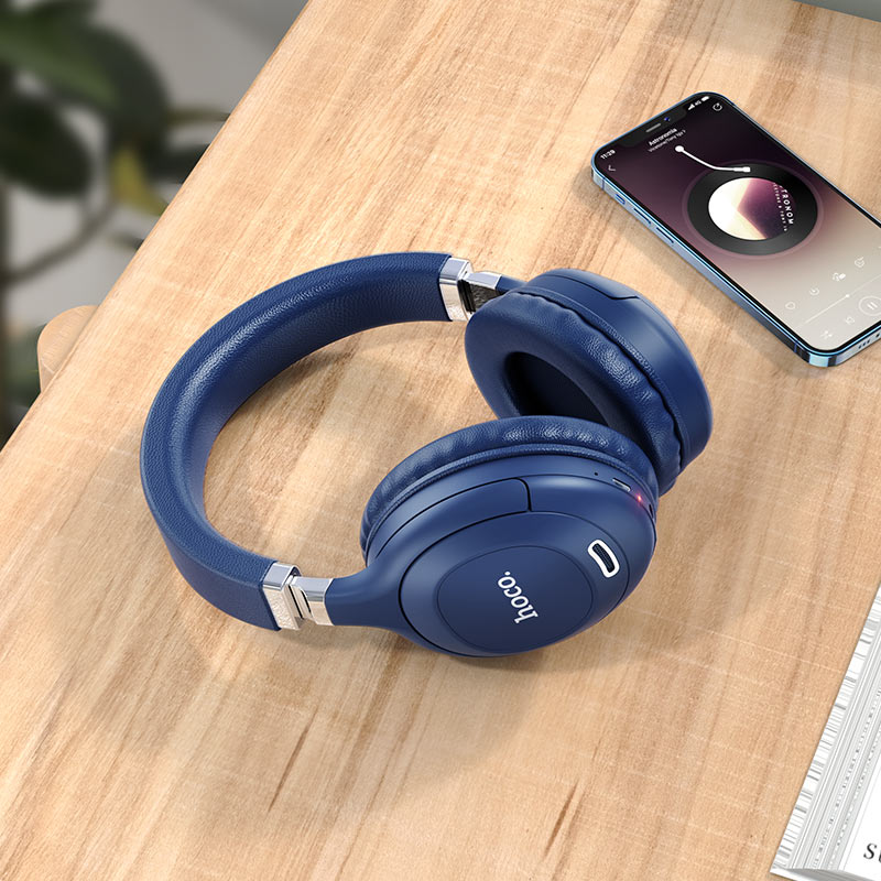hoco w32 sound magic bt headphones interior blue