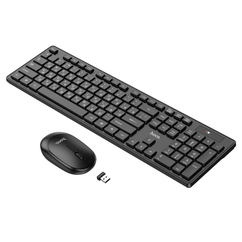 hoco gm17 wireless business keyboard mouse set russian