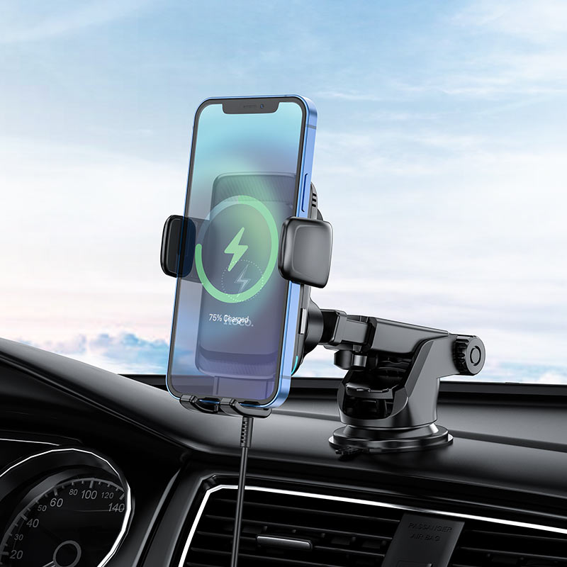 hoco selected s35 smart alignment wireless charging car holder central console