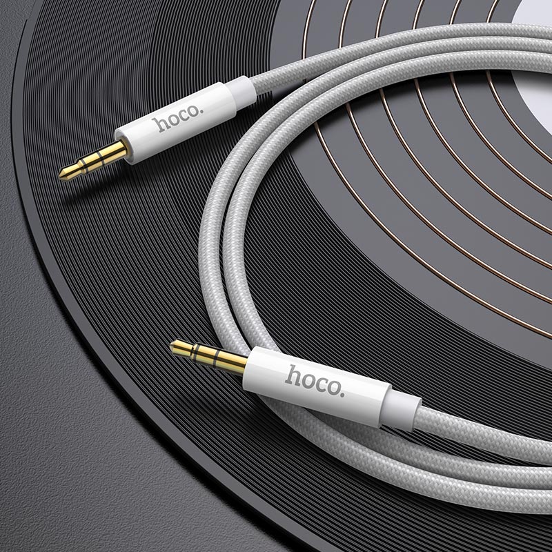 Hoco UPA19 Cavo Audio AUX 3,5 Mm Maschio-Maschio – 2 Metri, Nylon Intrecciato, Rame OFC, Per Auto E Hi-Fi