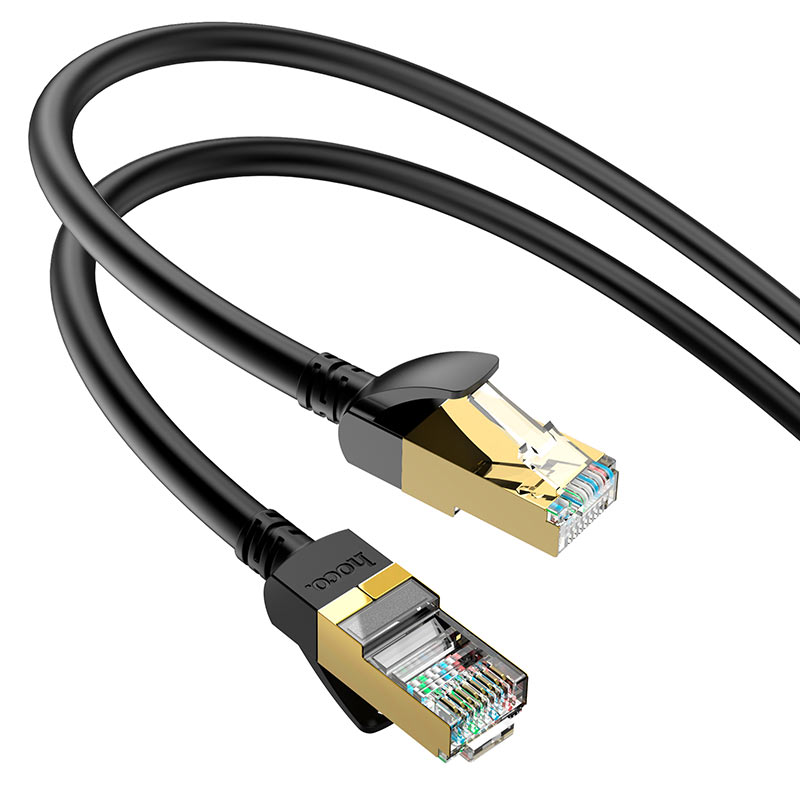 hoco us02 level сетевой кабель для интернета чистая медь оплетка