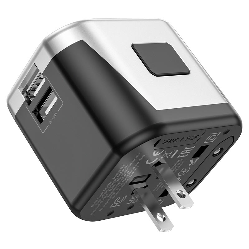 hoco ac5 level dual port universal conversion charger pin