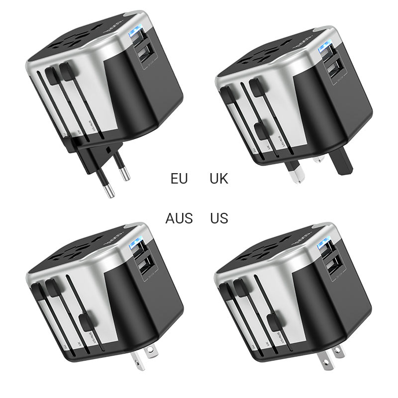 hoco ac5 level dual port universal conversion charger plug type