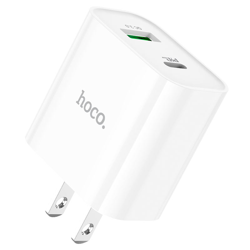 hoco c80 plus rapido pd20w qc3 wall charger us plug