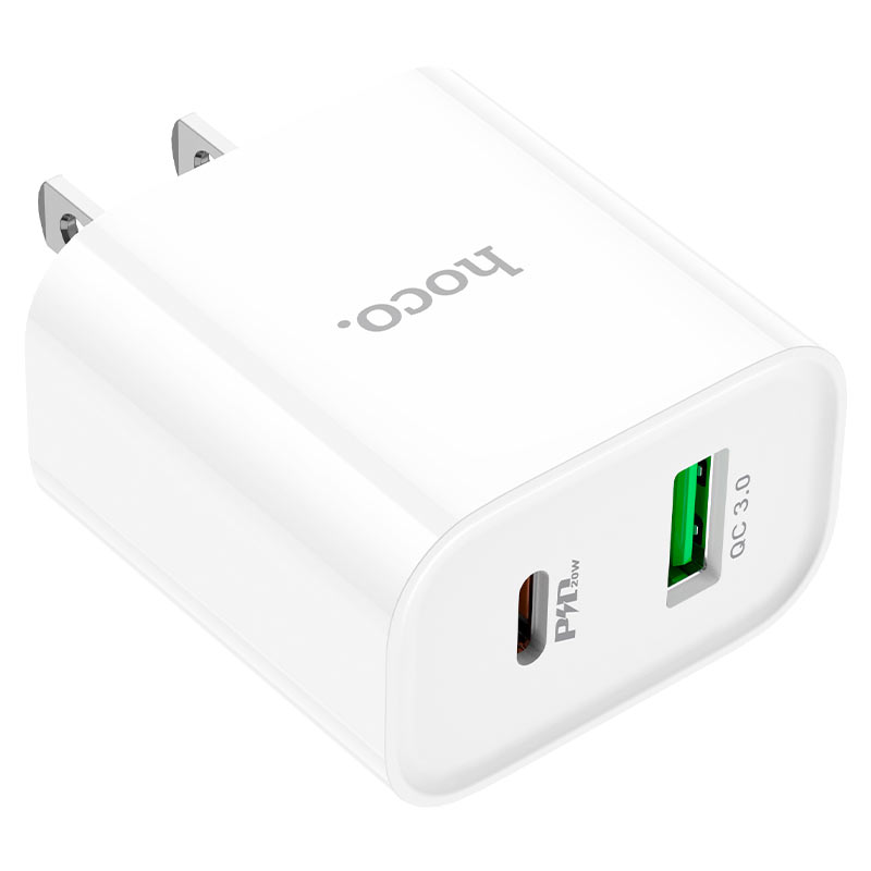 hoco c80 plus rapido pd20w qc3 wall charger us shell