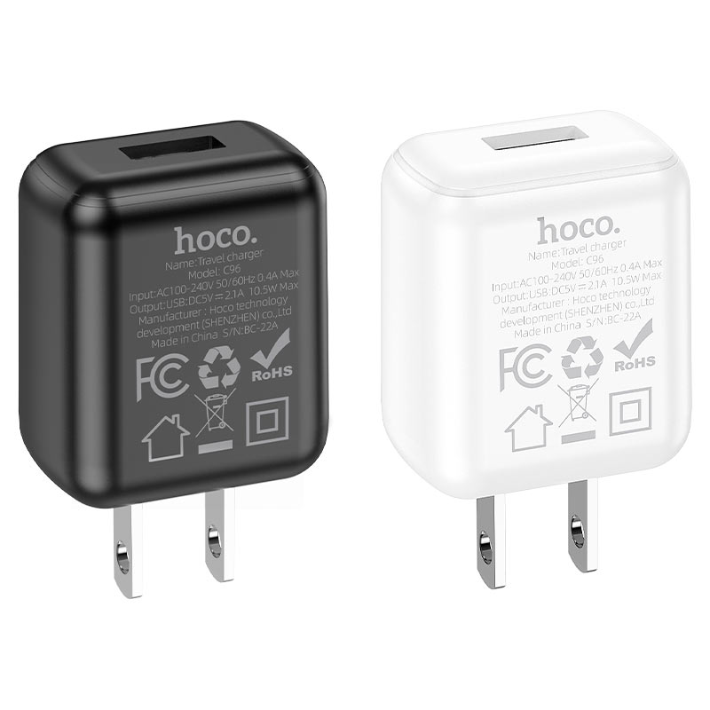 hoco c96 single port wall charger us colors
