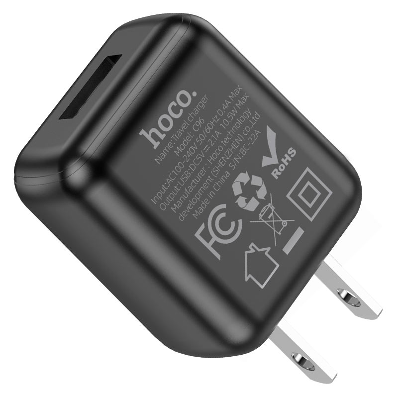 hoco c96 single port wall charger us specs