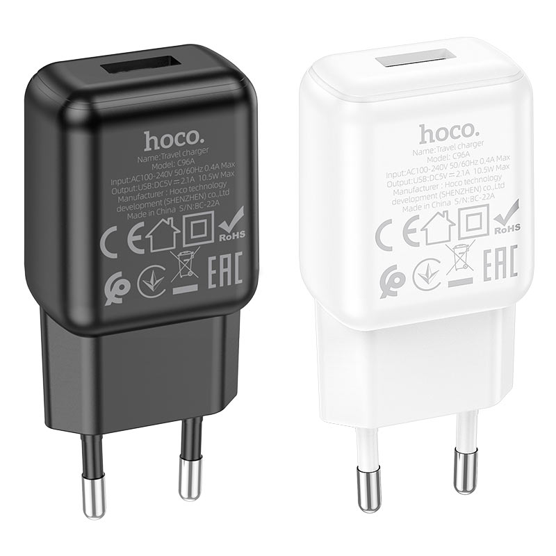 hoco c96a single port wall charger eu colors