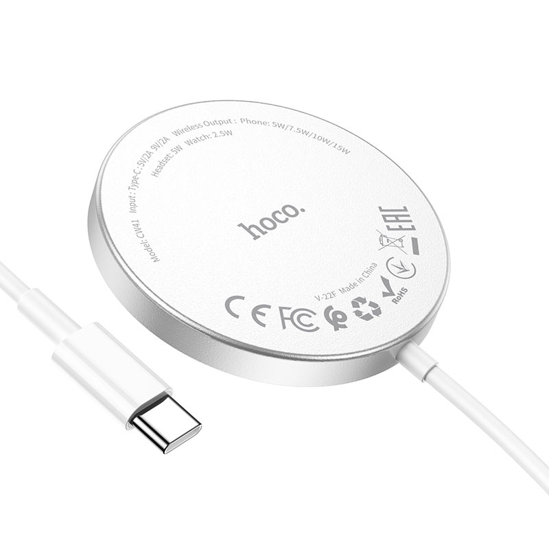 hoco cw41 delight 3in1 magnetic wireless fast charger cable