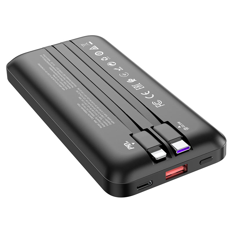 hoco j90a 22 5w pd20w power bank with cable 10000mah ports
