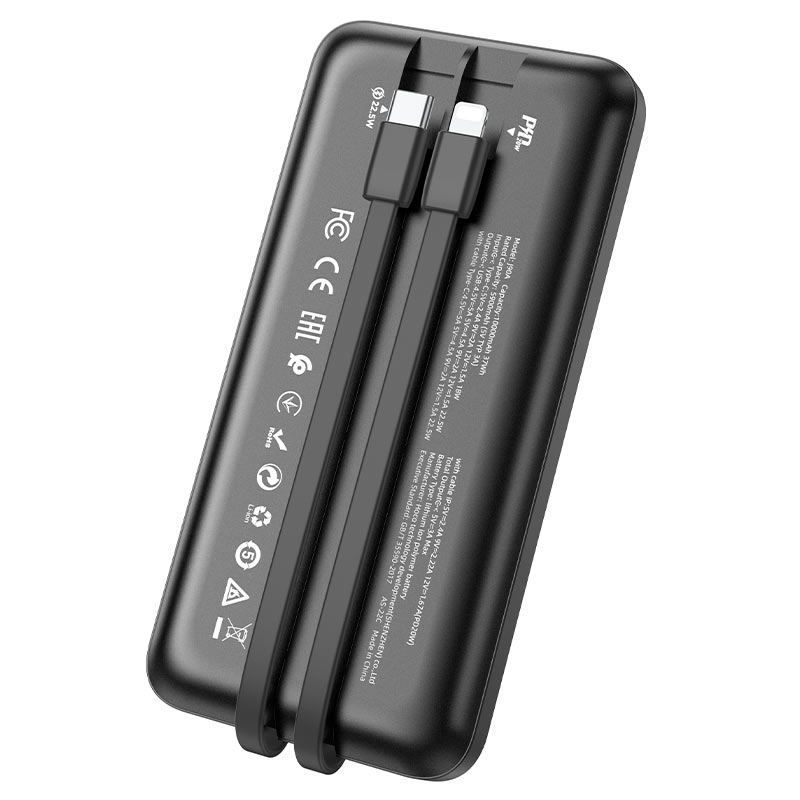 hoco j90a 22 5w pd20w power bank with cable 10000mah specs