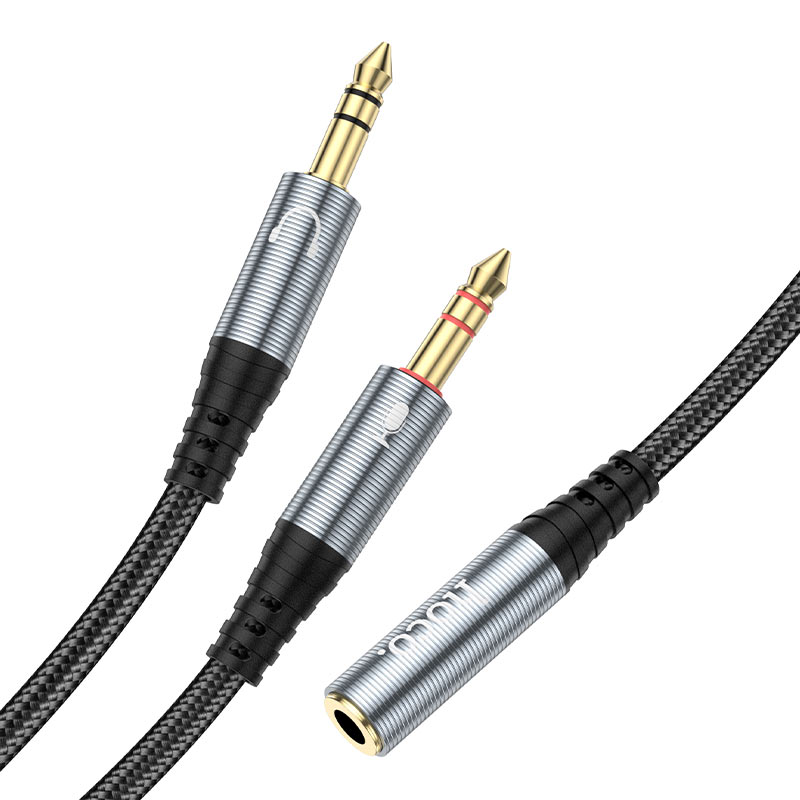 hoco upa21 2in1 3 5mm audio cable female to 2xmale tail