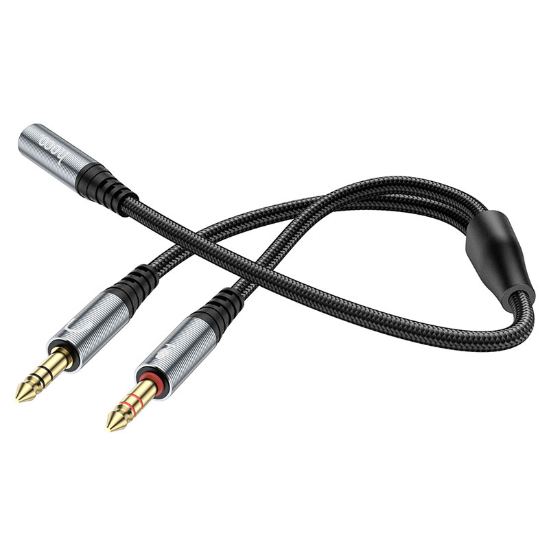 hoco upa21 2in1 3 5mm audio cable female to 2xmale