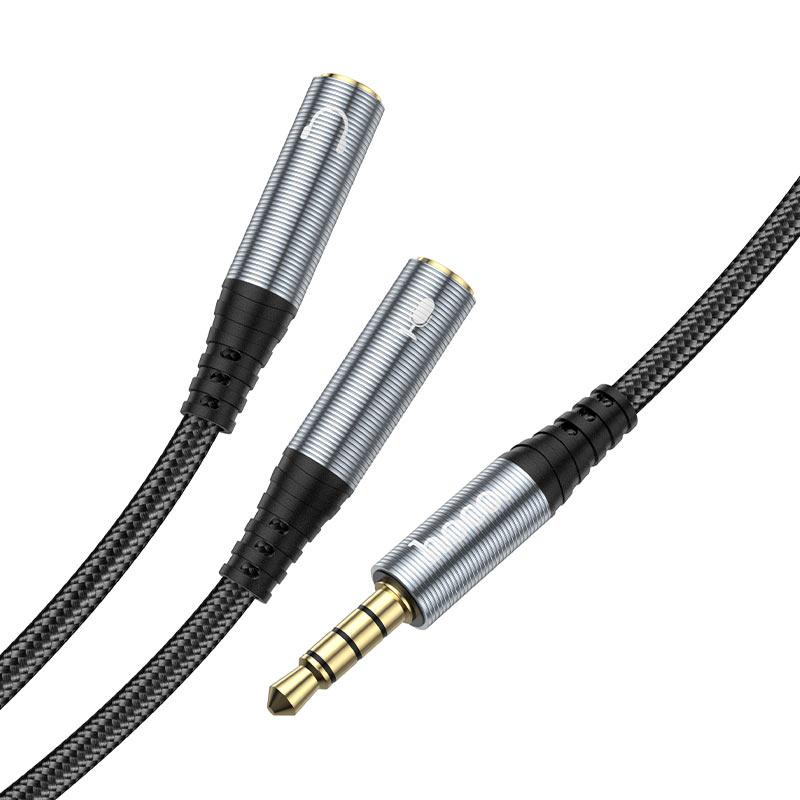 hoco upa21 2in1 3 5mm audio cable male to 2xfemale tail