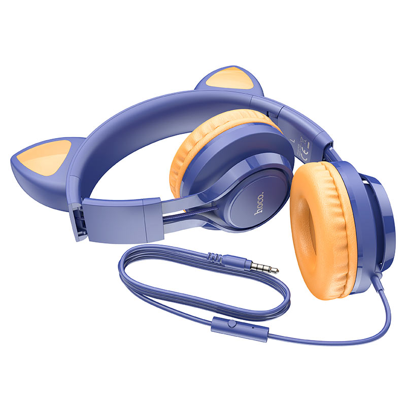 hoco w36 cat ear headphones with mic wire