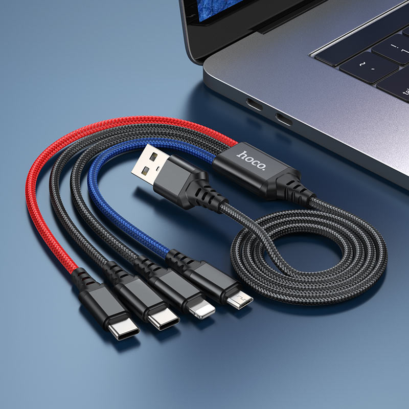 hoco x76 4in1 super charging cable 2xtc ltn musb overview