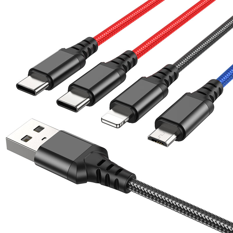 hoco x76 4in1 super charging cable 2xtc ltn musb