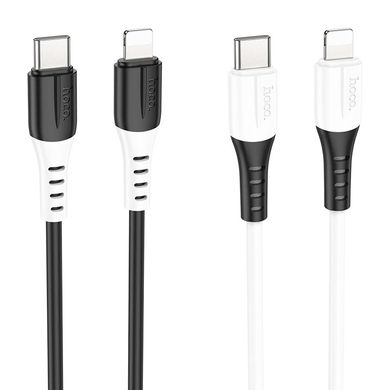 hoco x82 pd silicone charging data cable tc to ltn colors