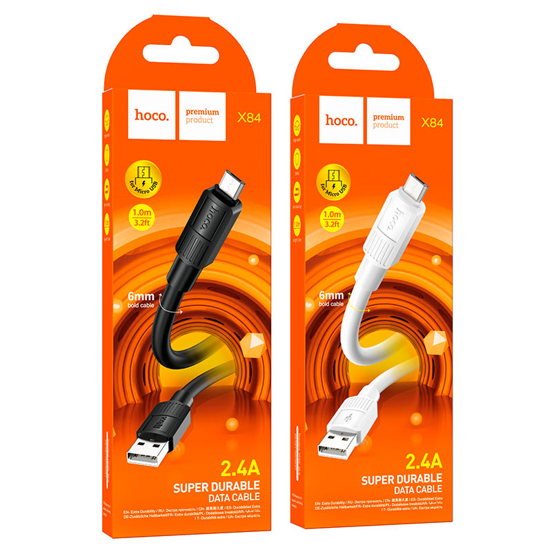 hoco x84 solid charging data cable usb to musb packaging