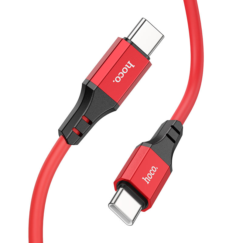 hoco x86 spear 60w silicone charging data cable tc to tc