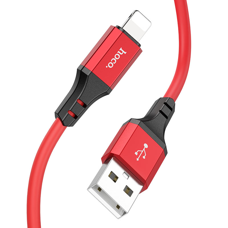 hoco x86 spear silicone charging data cable usb to ltn