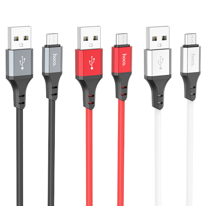 hoco x86 spear silicone charging data cable usb to musb colors