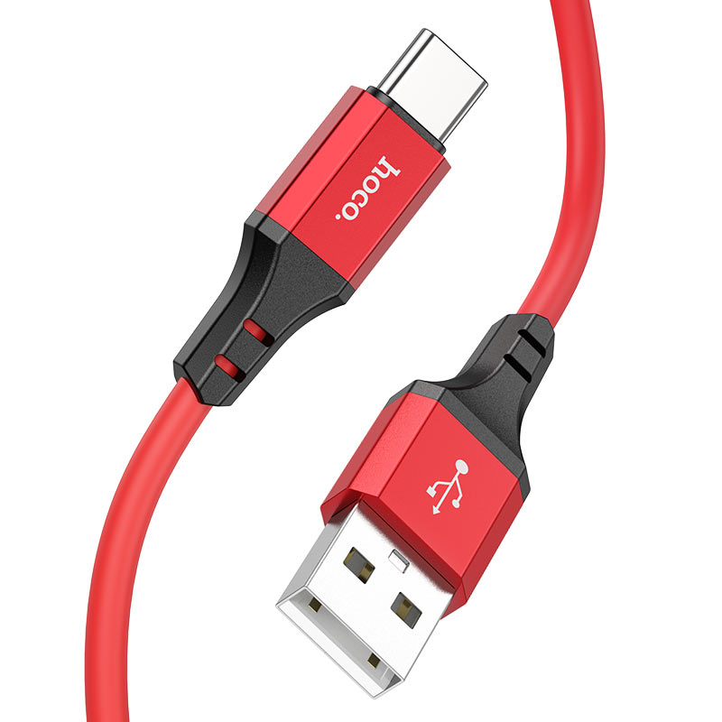 hoco x86 spear silicone charging data cable usb to tc