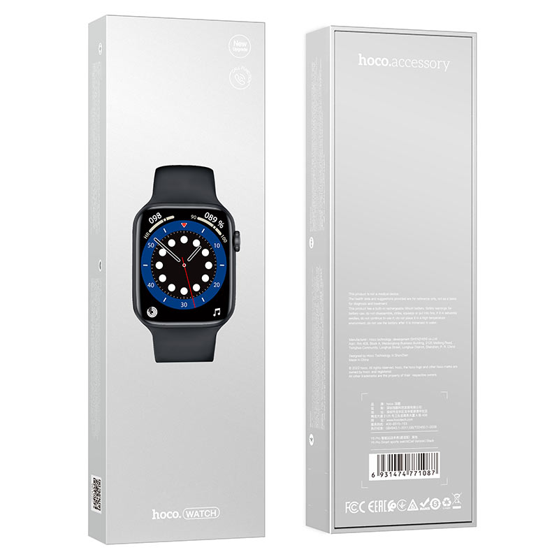 hoco y5 pro smart sports watch call version packaging