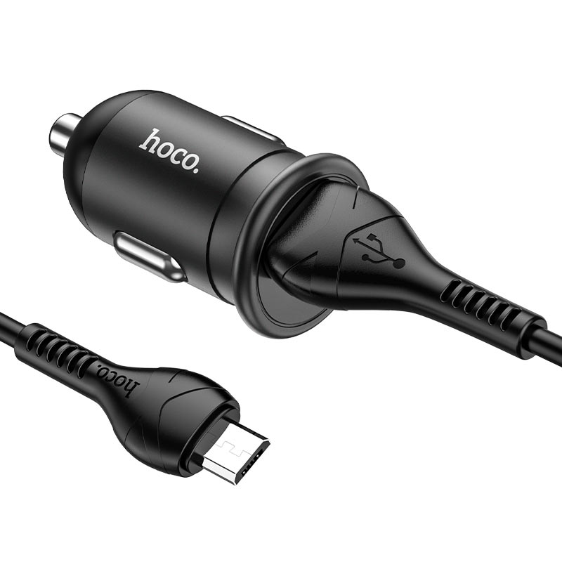 hoco z43 mighty single port qc3 car charger usb musb set connector