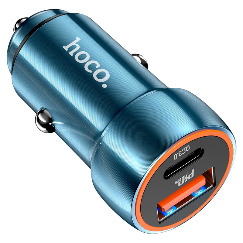 hoco z46a blue whale pd20w qc3 car charger ports