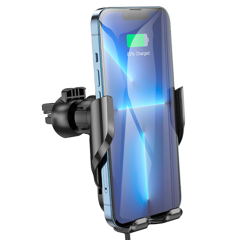 hoco ca202 enlightener infrared induction wireless charing car holder phone