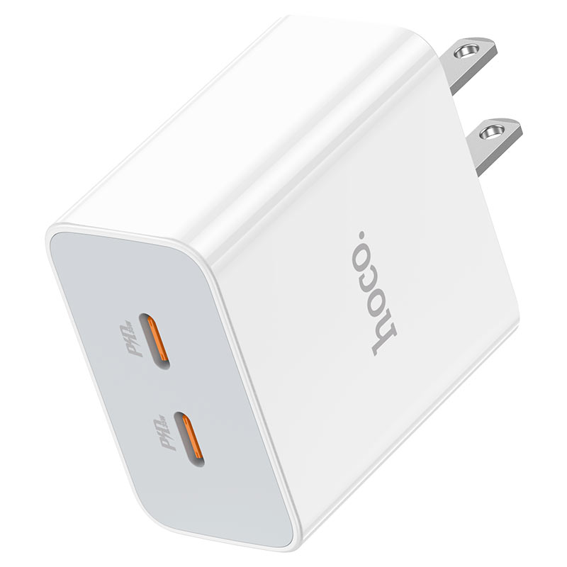hoco c108 leader pd35w dual tc port wall charger us outputs