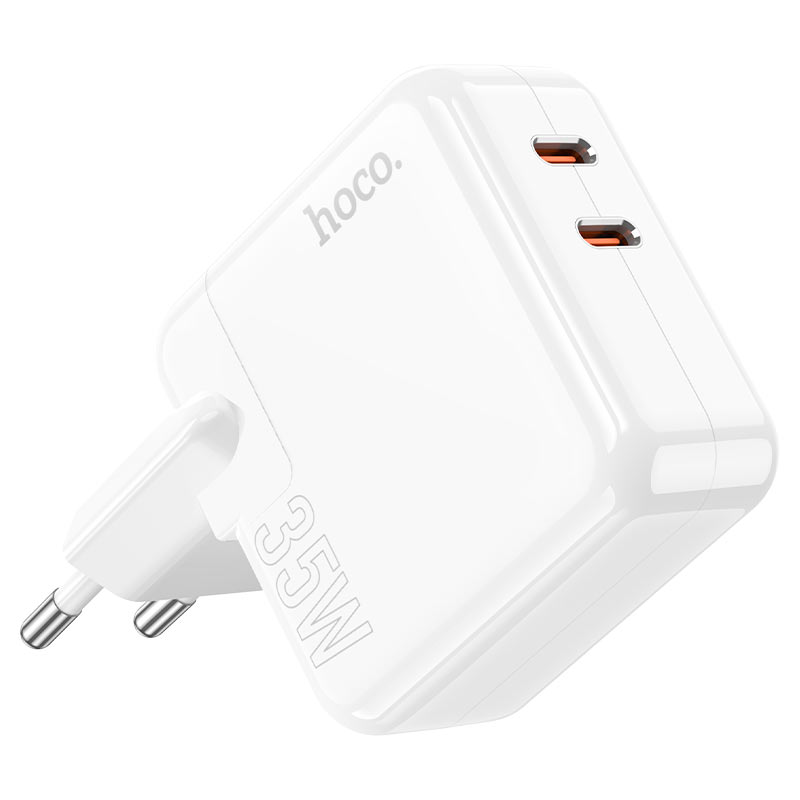 hoco c110a lucky pd35w dual tc port wall charger eu