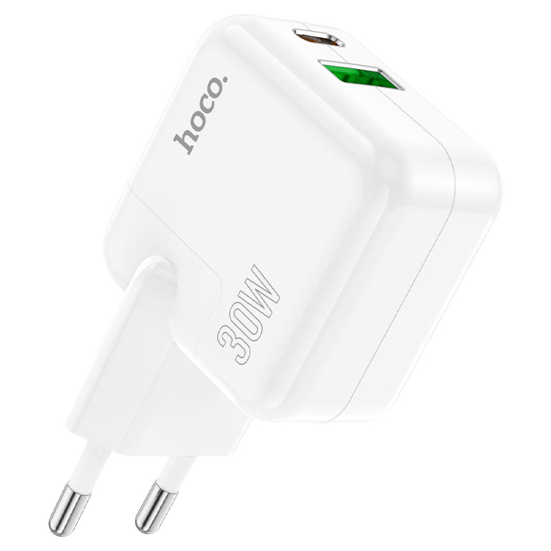 hoco c111a lucky pd30w qc3 dual port wall charger eu