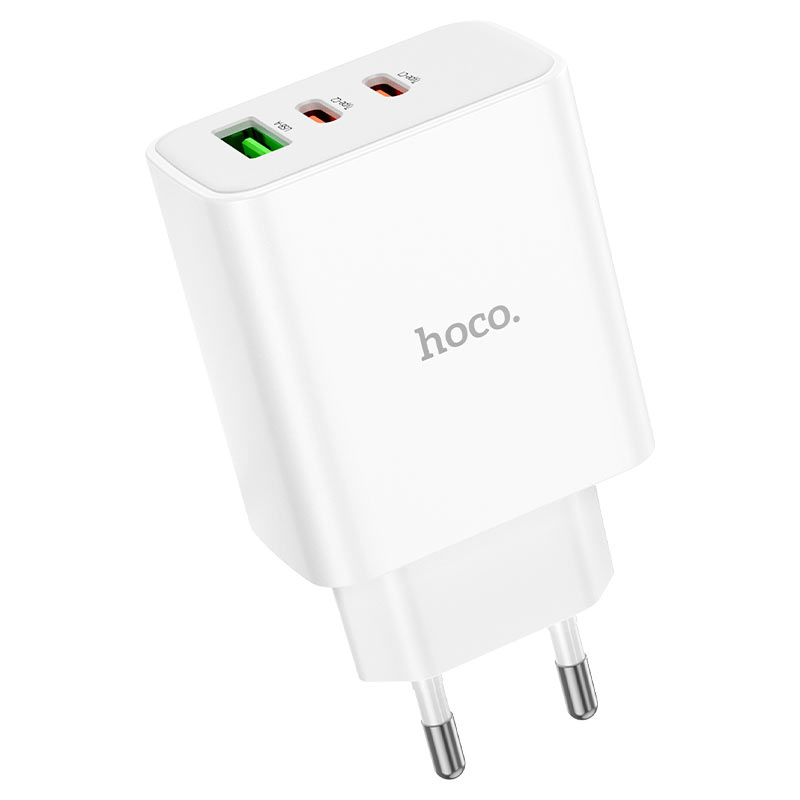 hoco c126a pure power 40w 3 port 2c1a wall charger eu housing